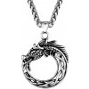 B-TOP Vikingský náhrdelník z nerezovej ocele had Midgard