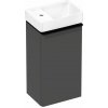 Hansgrohe Xelu Q Skrinka s umývadielkom, 63x34x27 cm, 1 dvierka, pánty vľavo, matná sivá/matná čierna 54363670-HG