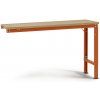 Manuflex AU8065.2001 Špeciálny prídavný pracovný stôl UNIVERSAL s doskou z multiplexu, ŠxHxV = 1500 x 1000 x 722-1022 mm, červenooranžová (RAL 2001); AU8065.2001