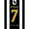 Superfutbal Maketa dresu Juventus Turín, čiena / biela Rozmer: A4, Meno a číslo: Ronaldo 7