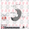 ZIMMERMANN Brzdový bubon 180.5103.20