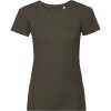 Russell Tričko Russell Pure Organic 108F, krátký rukáv, dámské COT10108Fb6600-dark olive XS Olivová tmavá