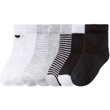 Lupilu Dievčenské ponožky, 7 párov biela / šedá / čierna