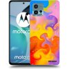 Picasee silikónový čierny obal pre Motorola Moto G72 - Bubbles