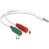 Delock Adaptér pre slúchadlá 1 x 3,5 mm 4 pin Stereo jack samec > 2 x 3,5 mm 3 pin Stereo jack samica (iPhone) (65447)