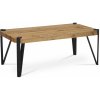 Autronic AHG-260 OAK Konferenčný stolík, 110x60x42 cm, doska MDF, dekor divoký dub, kov - čierny mat