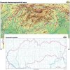 Slovensko - všeobecnogeografická mapa + slepá mapa DUO (160x120 cm – 1:275000), nástenná, fóliovaná, lištovaná