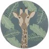 Flair Rugs , Kusový koberec Dauntless Eric Giraffe – na von aj na doma, 160x160 (priemer) kruh, viacfarebná, chodba / predsieň