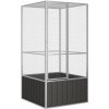 vidaXL Klietka pre vtáky antracitová 111x107x211,5 cm pozinkovaná oceľ 171548