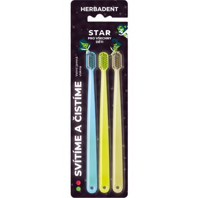 Herbadent Star Zubná kefka **** Ultra soft 3 ks