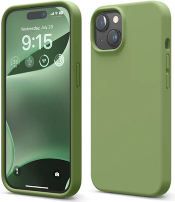 Elago Silicone Case iPhone 15 - Cedar zelené