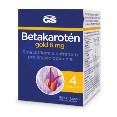 GS Betakarotén gold 6 mg s nechtíkom a šafranom 90+45 135 kapsúl