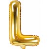 PartyDeco Fóliový balón Mini - Písmeno L 35cm zlatý