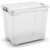 KIS Moover Box XXL transparentný s kolieskami, 80l