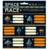 ARS UNA Space Race, štítky na zošity, samolepiace (3x6ks)