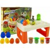 LEAN Toys Daisy Play Dough Table Dinosaury Vajcia Forma Sopka so žiariacou lávou 4 farby