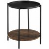 tectake 404259 odkladací stolík sunderland 45,5x54,5cm - industriálne drevo tmavé, rustikálne