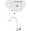 Alveus SET kuchynský granitový drez NIAGARA 60 sifón 90x50 + batéria ARC110 - White NIAGARA60G11+ARC11011