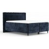 Tmavomodrá boxspring posteľ s úložným priestorom 180x200 cm Voyage – Maison de Rêve