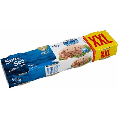 Sun&Sea Tuniak vo vlastnej šťave XXL 4 x 80 g