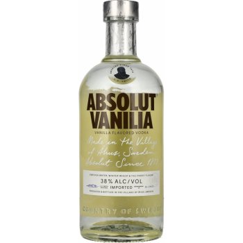 Absolut Vanilia 38% 0,7 l (čistá fľaša)