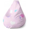 Sablio Sedací vak Pear Srdce vedľa srdca - 140 x 100 x 25 cm