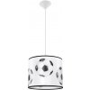 Sollux Lighting Detské závesné svietidlo Ball A, 1x plastové tienidlo so vzorom, (fi 30cm)