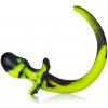 Análny kolík - psí chvost OB čierno-žltý M (9,5 x 5 cm) - gb27676
