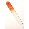 BOHEMIA CRYSTAL Sklenený pilník na nechty s potiskom - 90mm - oranžový