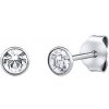 Silvego Strieborné náušnice kôstky Malia s čírymi Swarovski Zirconia 4 mm ZT825044EWSW