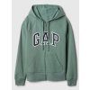 GAP Mikina na zip s logem Zelená - S