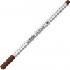 STABILO Pen 68 brush - prémiová fixka s variabilným hrotom - samostatná fixka - hnedá
