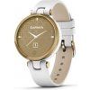 Garmin hodinky Lily® – Classic Edition, Luneta v barvě Light Gold, tělo White, řemínek z italské kůže, EU