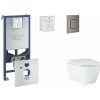 Grohe Rapid SLX Set predstenovej inštalácie, klozetu, dosky SoftClose a tlačidla Skate Cosmopolitan, kefovaný Hard Graphite SANI11BB5111-GR