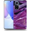 Picasee silikónový čierny obal pre Huawei Nova 9 - Purple glitter