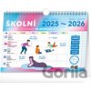 Školní plánovací kalendář s háčkem 2026, 30 × 21 cm
