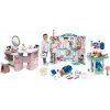 Set kozmetický stolík s lekárskou ordináciou My Beauty Center 3v1 Smoby s elektronickým fénom a veterinársky vozík