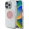 Guess – IML Metal Colored Circle MagSafe – kryt s MagSafe pre iPhone 16 Pro Max – ružový KF2348046