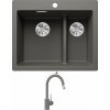 Blanco PLEON 6 SPLIT šedá vulkán 527322 + Blanco MIDA-S šedá vulkán 526967