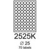 etikety RAYFILM 25mm kruh univerzálne modré R01232525KA (100 list./A4)