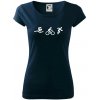 Triathlon postavy - Dámske tričko Pure - L ( Tmavomodrá (veľmi tmavá - skoro čierna) )