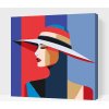 Vymalujsisam.sk Maľovanie podľa čísiel - Žena s klobúkom Veľkosť: 50x50cm, Rám: Na plastovej doske