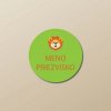 Nažehľovacie menovky na oblečenie (Kopírovat) - 1ks, Kruh 2,3 × 2,3 cm, Lev, Zelená