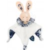 Plyšový zajačik na maznanie Doudou Boule 3v1 Doudou et Compagnie modrý 25 cm od 0 mes