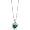 Preciosa Nežný strieborný náhrdelník so srdiečkom velvet heart 5370 66