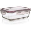 Sklenená nádoba na potraviny Lora 550 ml – bordové veko