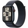 Apple Watch SE GPS + Cellular, 44mm půlnoční hliníkové pouzdro s inkoustovým sportovním páskem