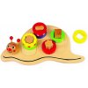 Šnek - pyramidky s tvary (Dřevěná hračka)