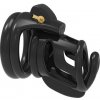 Short Black Chastity Birdlocker Pás cudnosti pro muže