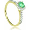 GOLDIE Zlatý prsteň so smaragdom a diamantmi Miracle LRG277.AVB